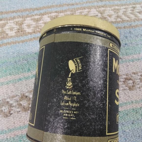 MORTON'S SALT VINTAGE TIN 1985 - Picture 3 of 13